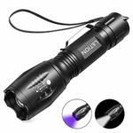 LETION UV Flashlight, LED UV Torch 2 in 1 UV Black Light with 500LM Highlight & 4 Mode & Waterproof IPX 4 for Pet Clothing Food Fungus Detection/Night Fishing/Travel