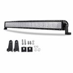 Auxbeam Quad-Beam Series 52″ LED Light Bar Curved 300W Quad Row Driving Light Off Road Lights IP67 12000lm Spot Flood Combo Beam for Vehicles ATV, SUV, Jeep, Truck, Fork Lift, Boat