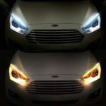 2Pcs 18 Inches Ultrathin LED Strip Lights DRL Daytime Running Headlight White-Amber Dual Color Waterproof Flexible LED Tube Side Signal Light No need to remove the headlightsEasy Paste Install(45CM)…