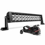 LED Light Bar AUTOSAVER88 16 Inch LED Work Light 4D 144W with 8ft Wiring Harness Kit, Straight Fish Eye Lens 12000Lumens Offroad Automotive Spot & Flood Combo Beam,2 Year Warranty