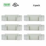 Ainfox 6Pack LED Emergency Exit Light, Dual Head Hardwired with Battery Back-up Ultra Bright 120V/277VAC White (6 Pack)