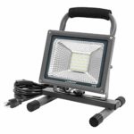 LEPOWER LED Work Light 30W, Portable Work Lights with Plug, IP66 Waterproof Outdoor Flood Light, 3000LM/6000K, Job Site Lighting with Stand for Workshop, Construction Site, Garage, Jetty (White Light)