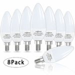 8-Pack LED Candelabra Bulb 60W, Ceiling Fan Light Bulbs with E12 Candelabra Base, 2700K Soft White, B11 Type B LED Bulb, Non-dimmable