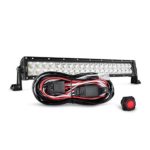 Nilight ZH017 22Inch 120W Spot Flood Combo Bar Led Off Road Lights with 16AWG Wiring Harness Kit, 2 Years Warranty