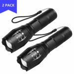 HARMONIC LED Tactical Flashlight, Super Bright Flashlights with 5 Modes, Zoomable, IP65 Water Resistant Handheld Light Powerful Camping Outdoor Emergency Everyday Flashlights (2 Pack)