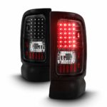 ACANII – For Black 94-01 Ram 1500 94-02 Ram 2500 3500 Pickup LED Tail Lights Lamps Left+Right