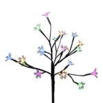 Branch Tree Light, 2pcs Cherry Flower LED Solar Branch Lights for Home Decoratio Lights Battery Powered Waterproof Garden Yard Lawn Landscape Lamp Dancing Flame Indoor Outdoor (Multicolor)