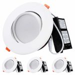 TORCHSTAR 13.5W 6 Inch Gimbal LED Recessed Light with Junction Box Air Tight, CRI90+ 3000K, Dimmable Directional Ceiling Light, 800lm, ETL, Energy Star, JA8 & T24 Listed, 5-Year Warranty, Pack of 4