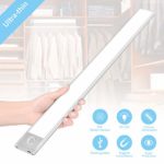 70 LED Closet Light,Cotanic Motion Sensor Under Cabinet Lights,USB Rechargeable,15.94 Inches Length,Detachable Ultra-Thin Night Lights with Battery for Cabinet,Wardrobe,Vanity Mirror, Kitchen,Hallway