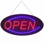 Doingart LED Open Sign, 24″x12″ Business Neon Open Sign with 2 Lighting Modes Steady & Flash, Electronic Lighted Store Open Sign for Business, Walls, Window, bar, Hotel
