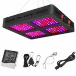 Phlizon 1600W Double Switch Series Plant LED Grow Light for Indoor Plants Greenhouse Lamp Full Spectrum Growing LED Light for Veg Bloom with Thermometer Adjustable Rope (Actual Power 330watt)