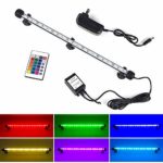 LED Aquarium Light, Smiful Fish Tank Light Submersible Underwater Crystal Glass LEDs Lights 15 Inches (15″-Colorful)