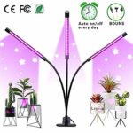 Grow Light, 30W LED Grow Lamp Bulbs Plant Lights Full Spectrum, Lxyoug Auto ON & Off with 3/6/12H Timer 5 Dimmable Levels Clip-On Desk Grow Lamp, Triple Head Adjustable Gooseneck for Indoor Plants