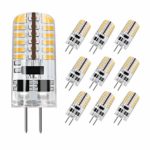 DiCUNO G4 3W LED Warm White Light Lamps AC/DC 12V Non-dimmable Equivalent to 20W ~ 25W T3 Halogen Track Bulb Replacement LED Bulbs 10pcs (Renewed)
