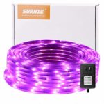 SURNIE Black Light Strip, 12V LED Rope Lights, Waterproof Flexible UV Black Light LED Strip, Pink Purple, for House, Halloween, Christmas, Birthday Party, Fluorescent Dance Decoration