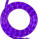 18′ LED Halloween Purple Rope Light, LED Halloween Light Rope String Light Outdoor – LED Light Rope Halloween Lights, 120V, ½ Inch, 2-Wire (18 ft, Purple)