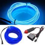 HomDSim 118inch 300cm Auto Car Interior Decor LED Neon Light Lamp Glow EL Wire String Strip 12V (197inch/500cm, blue)