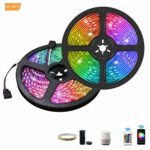 ZHT 32.8ft 10m LED Strip Lights, Waterproof WiFi LED Lights Strip with 300 LEDs SMD 5050 RGB Rope Lights, Sync to Music, 24 Key Remote Control and Work with Alexa/Google Home Kitchen Party