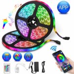 LED Strip Lights, Targherle 10M/32.8ft 300 LEDs Color Changing LED Light Strip 5050 RGB Rope Lights with Bluetooth Controller Sync to Music APP for Home Kitchen TV Holiday Party