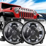 9 Inch Round LED Headlight DOT DRL Lights Kit for 2018 2019 2020 Jeep Wrangler JL Gladiator SUV