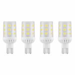 Makergroup T5 T10 Wedge Base LED Light Bulbs 12VAC/DC 3Watt Warm White 2700K-3000K for Outdoor Landscape Lighting Deck Stair Step Path Lights and Automotive RV Travel Tailer Lights 4-Pack