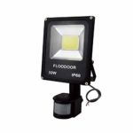 FLOODOOR 50W Motion Sensor Flood Light, 12-24V AC/DC Led Safety Outdoor Light, 6000K, Daylight White, 4500LM, 250W Equivalent, IP65 Waterproof Outdoor for Staircase Courtyard Garage（No Plug）