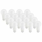 AmazonBasics 100W Equivalent, Soft White, Dimmable, 10,000 Hour Lifetime, A19 LED Light Bulb | 16-Pack