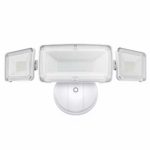 LEPOWER 35W Dusk to Dawn Light LED Security Lights Outdoor, 3500LM LED Flood Light Outdoor, Full Metal, 6000K, IP65 Waterproof 3 Head Outdoor Security Light for Garage, Patio, Porch (White Light)