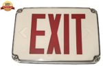 Ciata Lighting Red LED Compact Outdoor Exit Sign for Wet Location with Battery Backup