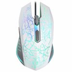 VersionTECH. Gaming Mouse, Ergonomic Wired Gaming Mice 4 Level DPI 800/1200/1600/2400, 7 Colors RGB LED Breathing Light for Laptop PC Notebook Computer Games & Work -White