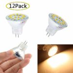 MR11 GU4 LED Bulbs 4W AC/DC 12V 25W-30W Halogen Bulbs Equivalent G4/GU4 Bi-pin Base MR11 Spotlight Warm White 3000K for Landscape Accent Recessed Track Lighting (12 Pack)