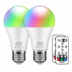 Govee RGBW LED Light Bulbs, 100W Equivalent 1000lm Color Changing Light Bulb with Remote, Dimmable Multicolor Decorative LED Bulbs for Home, Stage, Party, Warm White 2700K, Cool White 6500K (2 Pack)