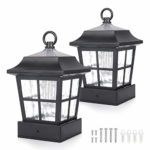Solar Fence Post Light Solar Deck Light Solar Post Cap Light Solar Patio Light 15 LUMENS ST130QFX2 fit for 3.7X3.7″ Regular Fence Posts or with Included Adaptor fit for Bigger Flat Surface