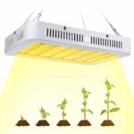 CANAGROW 1000W Full Spectrum LED Grow Light for Indoor Plants, Plant Growing Lamp with Daisy Chain Function, Sunlike 3500K Red UV&IR Light for All Growth Stage