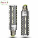 2-Pack E26 LED Bulb 20W, Super Bright Led Corn Light Bulbs Equivalent 200 Watt, Daylight White 6000K 2000LM for Outdoor Indoor Garage Warehouse High Bay Barn Backyard and More