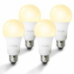 Smart LED Light Bulb, TIKLOK WiFi Dimmable Soft White A19 E26 Bulb, Work with Alexa and Google Home, 2700K 60W Equivalent, Easy Setup Control, No Hub Required (4 Pack)
