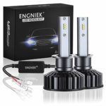 H1 LED Headlight Bulbs High Low Beam Pure White Conversion Kit s, 80W, 12,000Lm, 6000K, Pack of 2