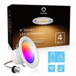 Smart Recessed Lighting – Lumary 4 inch WiFi Led Downlight Color Changing Can Light Music Sync 9W(65W Equivalent) 810lm Compatible with Alexa Google Assistant No Hub Required (WiFi 4in-4 Pack)