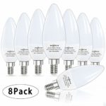 8-Pack 60 watt Equivalent Daylight E12 LED Bulbs, 5000K Candelabra LED Bulbs, Bright Ceiling Fan Light Bulbs, Type B Small Thread, Non-dimmable