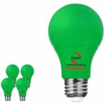 Explux Dimmable Green Color LED A19 Bulbs, High-Output Version, 60W Equivalent, 4-Pack