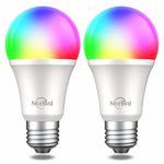 Smart Light Bulb Works with Alexa Google Home, NiteBird A19 E26 WiFi Multicolor Dimmable LED Lights Bulbs, 2700k + RGB, 75W Equivalent, No Hub Required, 2 Pack
