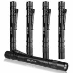 XY Zone 5Pcs Led 1000 Lumens Lamp Clip Mini Black 507 Pocket Penlight Flashlight Torch Powered by 2AAA Battery(Battery Not Included)