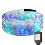 LE LED Rope Lights, 33 ft 240 LED, Low Voltage, Multi Colored, Waterproof, Connectable Clear Tube Indoor Outdoor Light Rope and String for Deck, Patio, Pool, Bedroom, Boat, Landscape Lighting and More