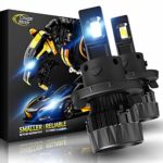 Cougar Motor X-Small H13 LED Headlight Bulb, 10000Lm 6500K (Hi/Lo) All-in-One Conversion Kit – Cool White CREE, 360°Adjustable Beam