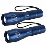 LED Tactical Flashlight, BINWO Super Bright Flashlights High Lumen, Zoomable, 5 Modes, Portable Outdoor Water Resistant Handheld LED Flashlight, Torch Flash Light for Camping, Dog Walking, 2 Pack
