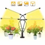 BINKBANG Grow Light Plant LED Growing Lamps for Indoor Full Spectrum with 3/9/12H Timer 10 Dimmable Levels 80 LEDs Adjustable Growth Lights for Garden Hydroponics Succulent Flower [4 Arms-Upgraded ]