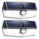 LITOM Solar Lights Outdoor,120 LED Solar Motion Lights with 3 Modes, 270°Wide Angle, IP67 Waterproof, Easy-to-Install Security Lights for Front Door, Yard,Garage, Deck, Fence-2 Pack