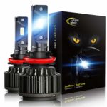 Cougar Motor H11 (H8, H9) LED Headlight Bulb, 10000 Lumens Super Bright All-in-One Conversion Kit – 6000K Cool White