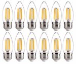 E26 Base LED Candelabra Light Bulbs 60W Equivalent – FLSNT 4.5W B11 LED Dimmable Candle Light Bulbs,2700K Soft White,450LM,CRI80-12 Pack
