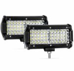 Quad Row Led Pods 2Pcs 7” 288W LED Light Bar Spot Beam LED Cubes for Truck Boat Motorcycle Jeep